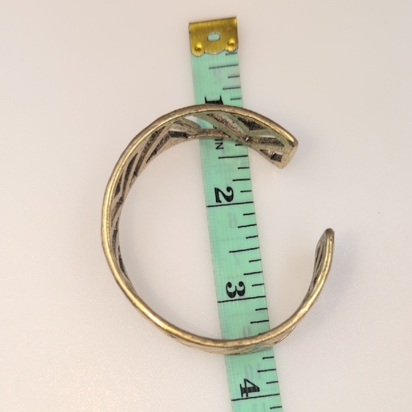 Lucky Brand Goldtone Geometric Bracelet Distressed Finish - Picture 4 of 4